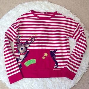 Girls Jessica Simpson Christmas Rudolf Sweater